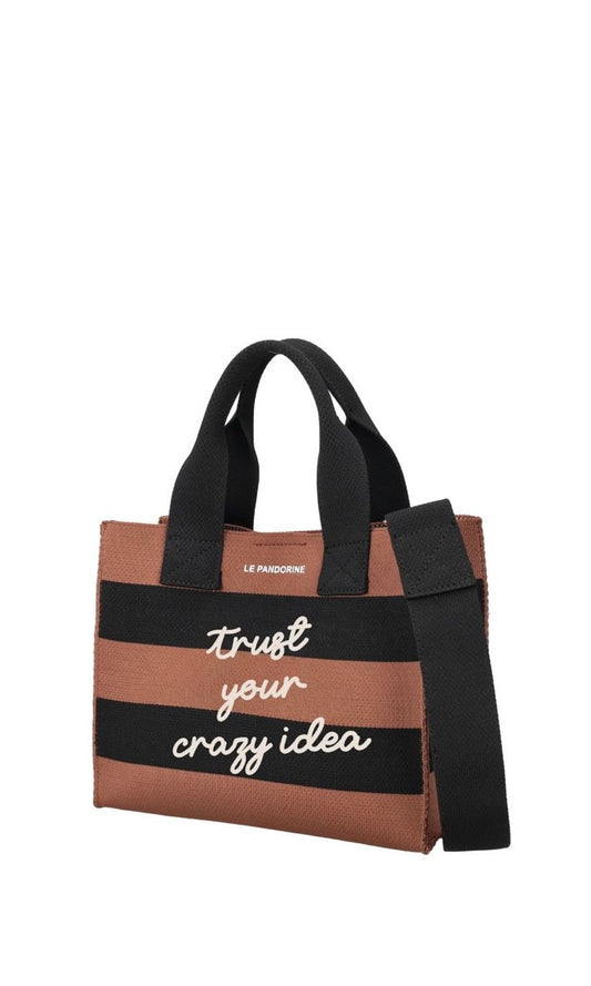 MINI BAG JACKIE IN TELA COLORE MARRONE