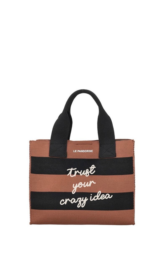 MINI BAG JACKIE IN TELA COLORE MARRONE