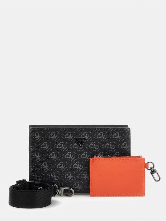 BORSA A TRACOLLA IN PELLE NERA