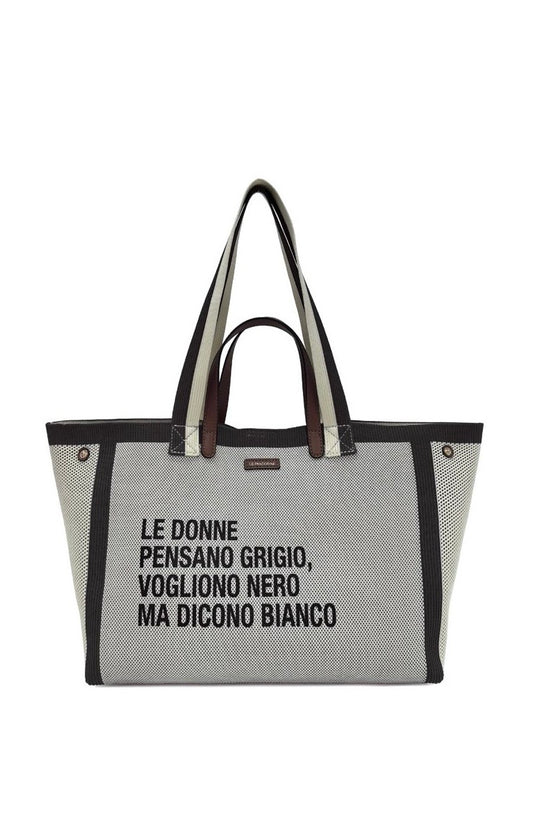 SHOPPING CHARLIE CON DOPPIO MANICO COLORE GRIGIO