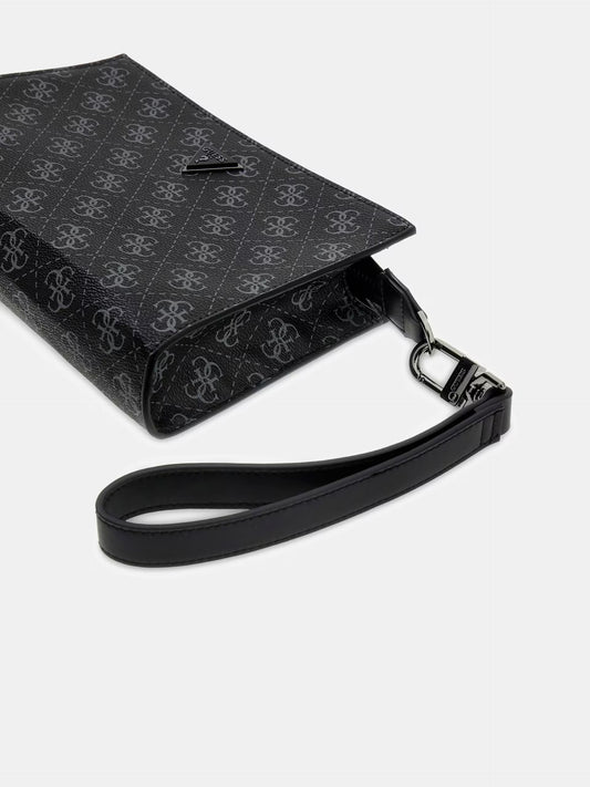 BORSA A TRACOLLA IN PELLE NERA