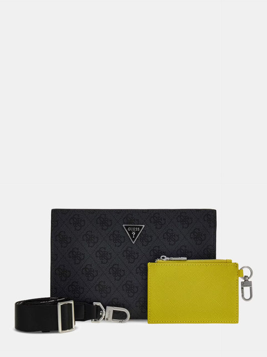 TRACOLLA IN PELLE NERA