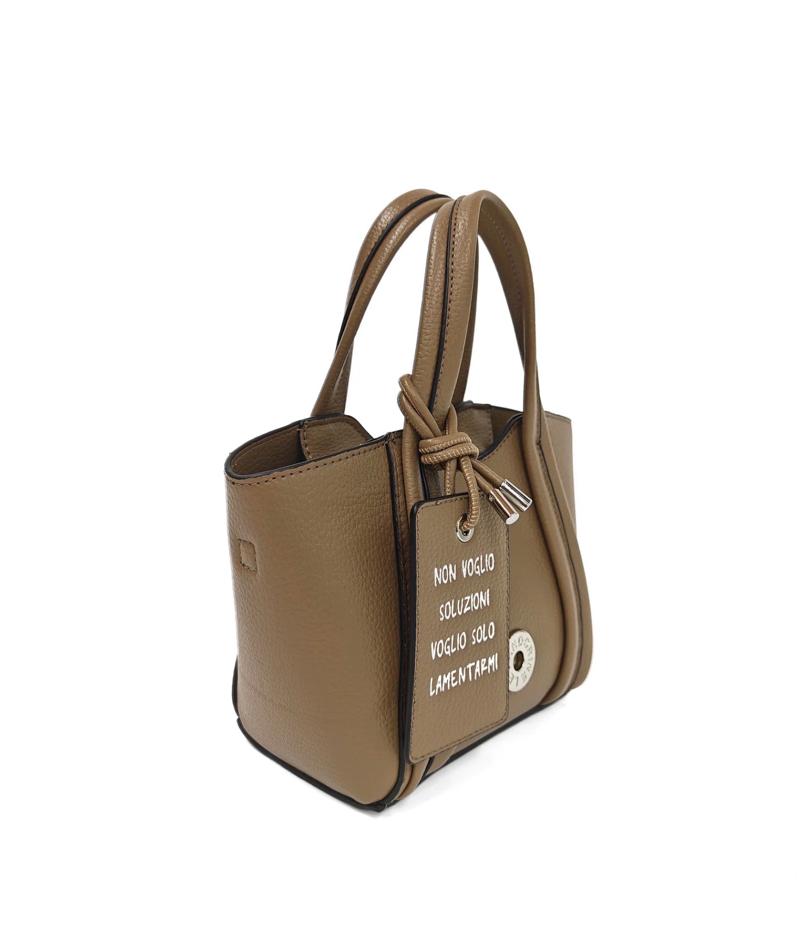 BAG MINI VICKY  CON TAG DECORATIVI COLORE NATURALE