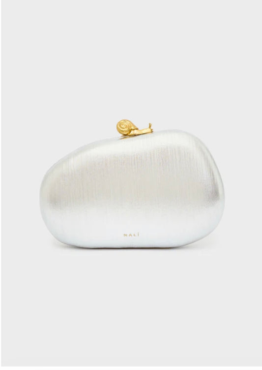 CLUTCH CHIUSURA CHIOCCIOLA ZAHRA ARGENTO