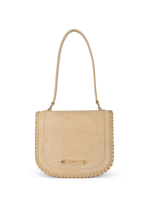BORSA A SPALLA IN VERA PELLE SUEDE GISELA