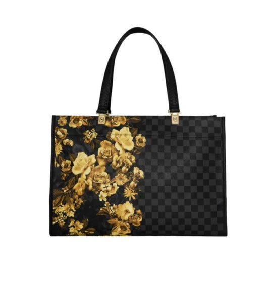 BORSA A SPALLA GOLD FLORAL REMIX TORTUGA TOTE