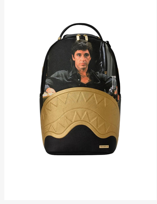 ZAINO SPRAYGROUND SCARFACE GOLD EMBOSSED