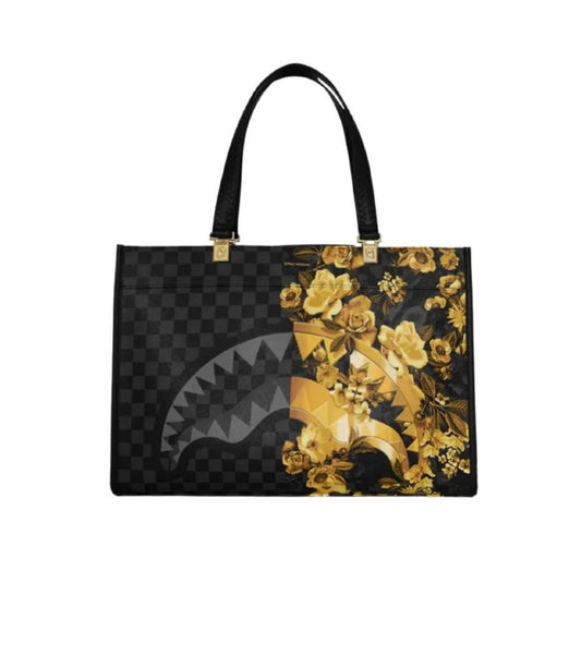 BORSA A SPALLA GOLD FLORAL REMIX TORTUGA TOTE