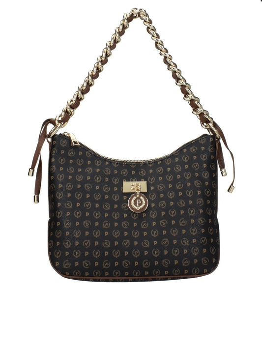 BORSA A SPALLA HERITAGE NERO/MARRONE