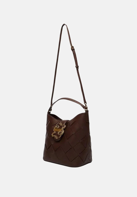 BORSA A MANO BRAIDED ICONIC SNAKES