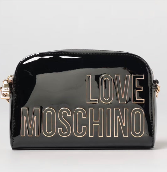 BORSA A TRACOLLA IN VERNICE CON LOGO