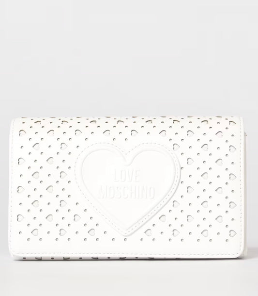 BORSA IN PELLE SINTETICA TRAFORATA CON CUORE