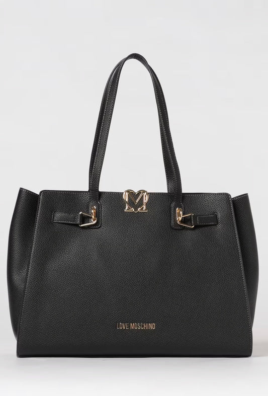 BORSA A SPALLA IN PELLE SINTETICA MARTELLATA