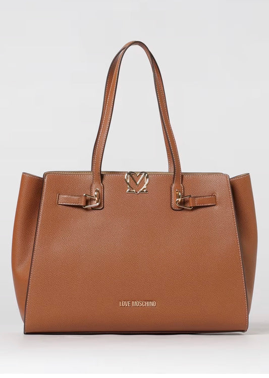 BORSA A SPALLA IN PELLE SINTETICA MARTELLATA