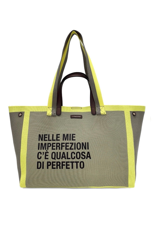 SHOPPING CHARLIE CON DOPPIO MANICO COLORE GIALLO