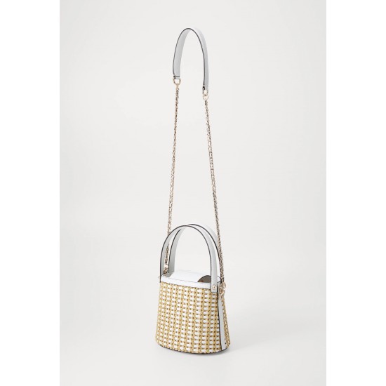 Borsa a mano Atalia Crossbody Bucket - Natural/White con tracolla inclusa