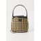 Borsa a mano Atalia Crossbody Bucket - Natural/Black con tracolla inclusa