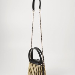 Borsa a mano Atalia Crossbody Bucket - Natural/Black con tracolla inclusa