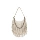 Mini Borsa Fringe Con Catena - Bianco