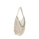 Mini Borsa Fringe Con Catena - Bianco