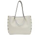 Shopper Vicky Con Borchie Multicolor - Bianco