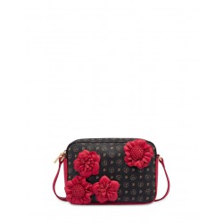 Camera Bag Piccola Heritage Flowers Nero/Rosso