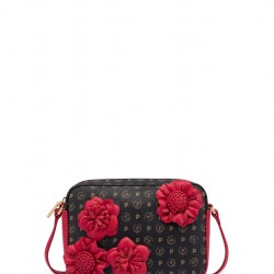 Camera Bag Piccola Heritage Flowers Nero/Rosso